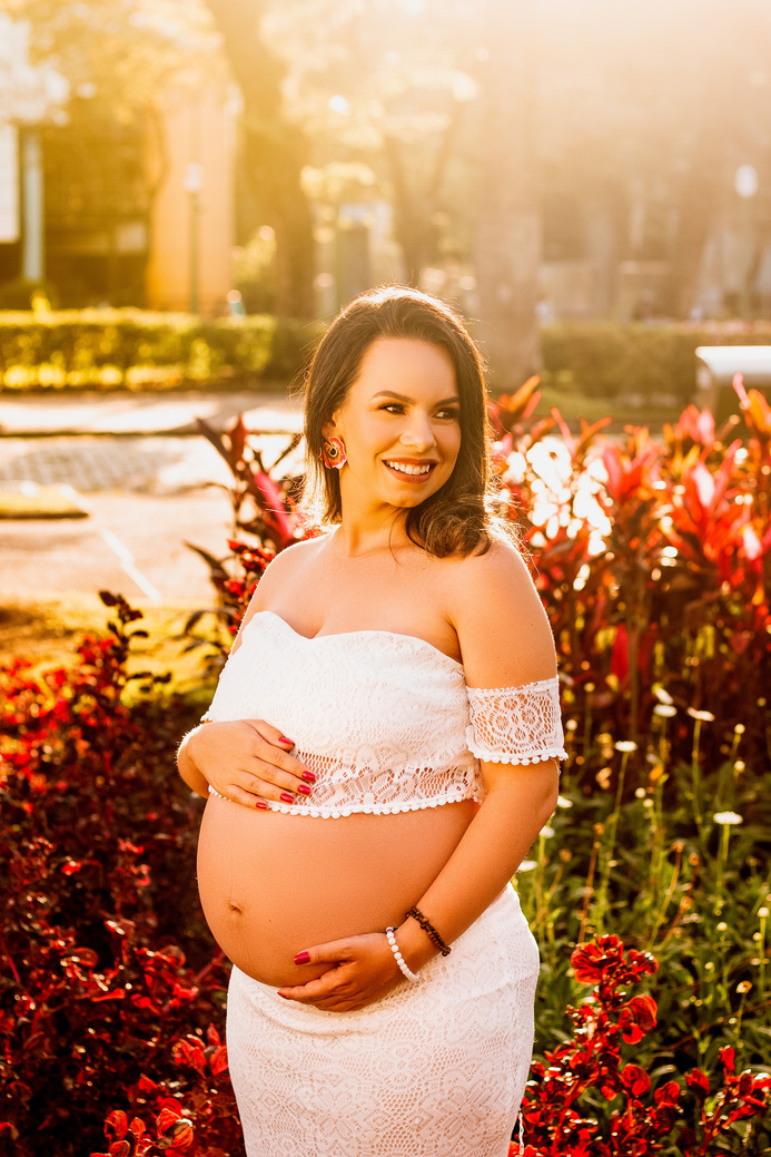 Photo of a Pregnant Woman Smiling